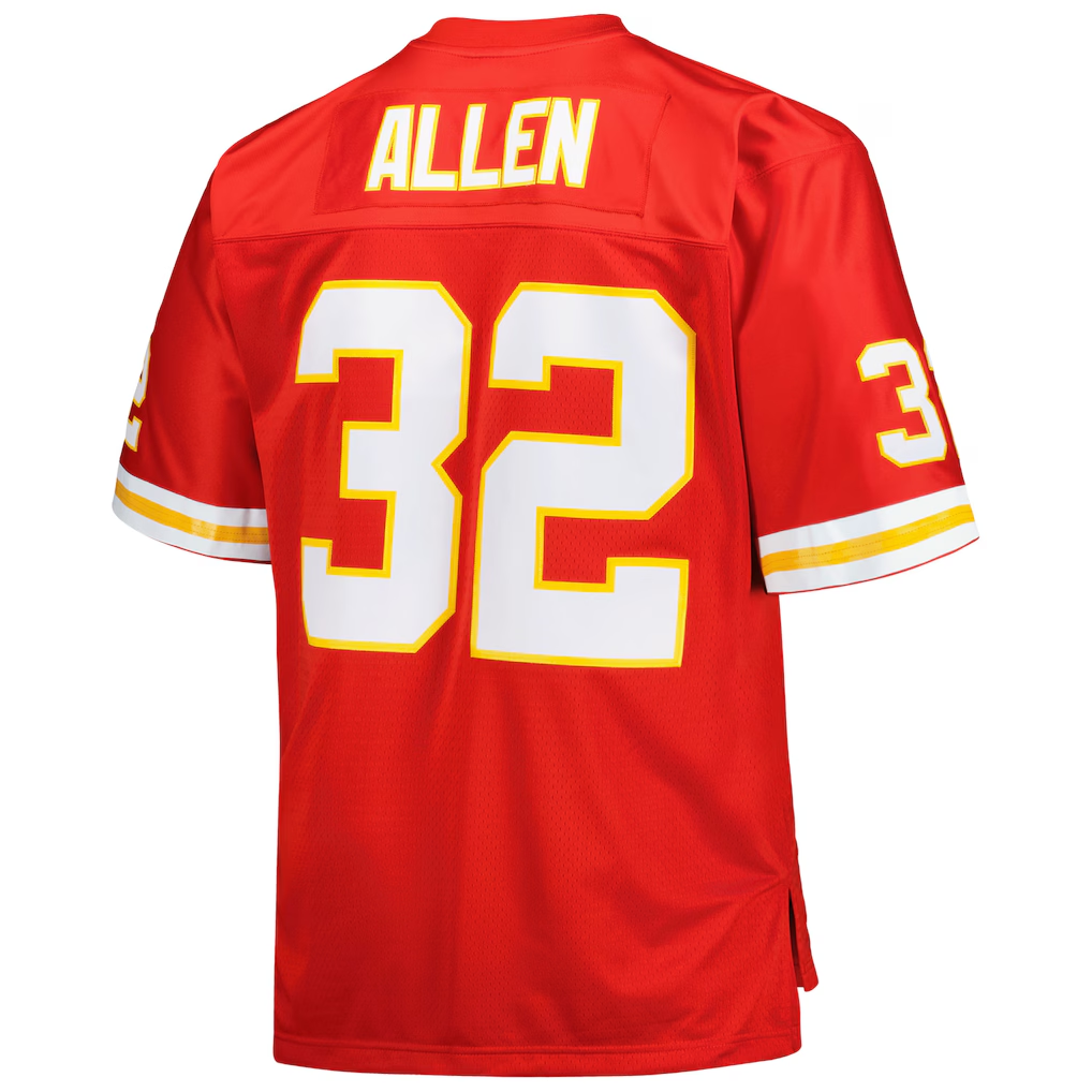 harde KC.Chiefs #32 Marcus Allen Mitchell & Ness Red Big & Tall 1994 Retired Player Replica Jersey