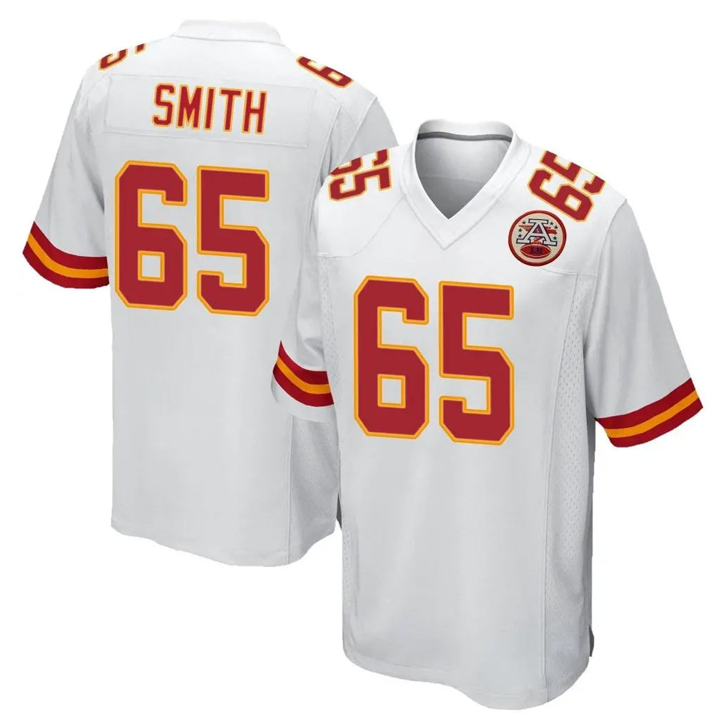 harde KC.Chiefs #65 Trey Smith Player White Home Game Stitched Jerseys