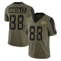 harde KC.Chiefs #88 Tony Gonzalez Player Olive Salute To Service Limited Game Stitched Jerseys