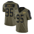 harde KC.Chiefs #95 Chris Jones Player Olive Salute To Service Limited Game Stitched Jerseys