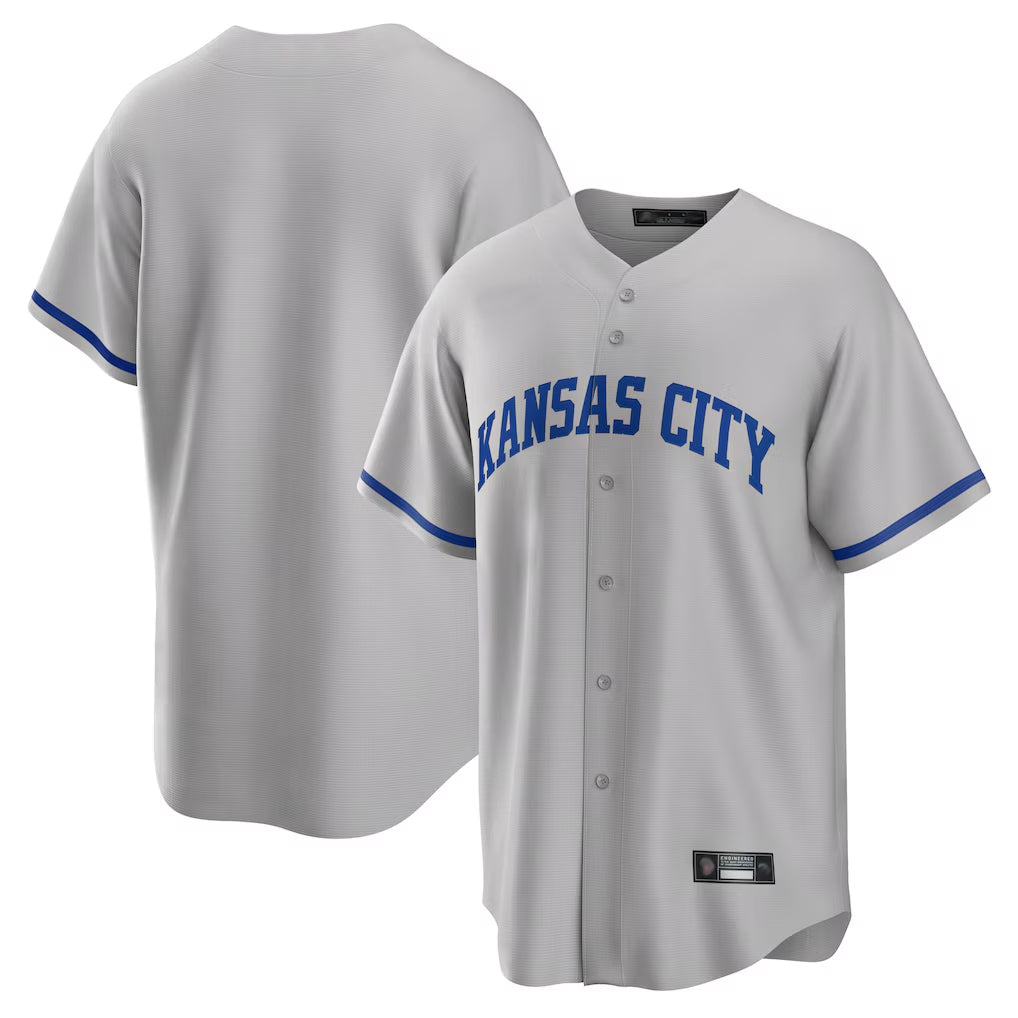 harde KC.Royals Gray Game Home Blank Player Stitched Jerseys