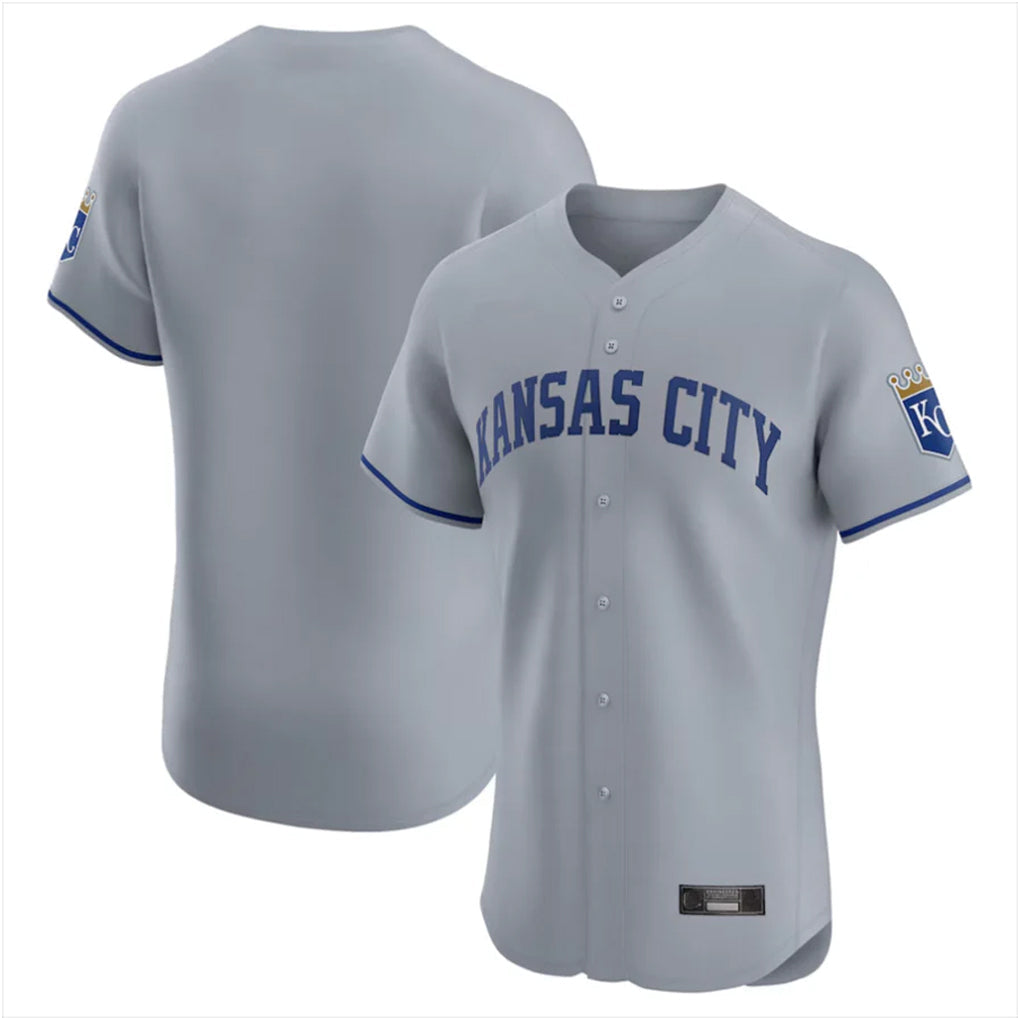harde KC.Royals Gray Limited Elite Home Blank Player Stitched Jerseys