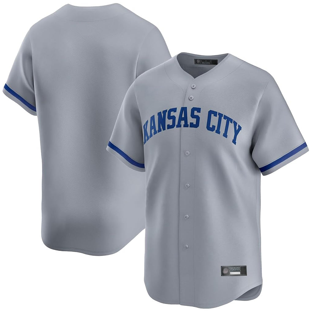 harde KC.Royals Gray Limited Home Blank Player Stitched Jerseys