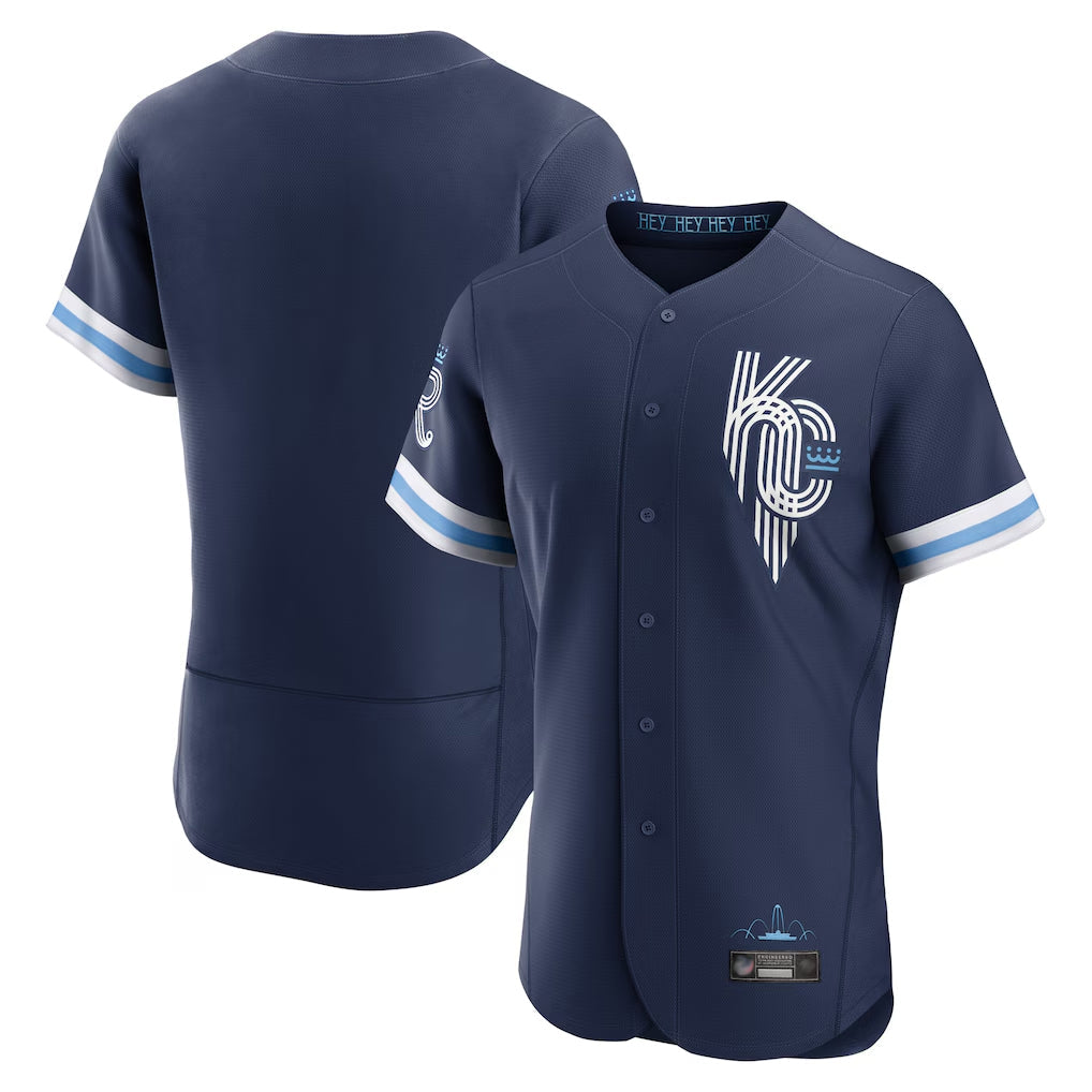 harde KC.Royals Navy City Connect Limited Elite Home Blank Player Stitched Jerseys