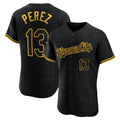 harde KC.Royals #13 Salvador Perez Player Black Snake Skin City Limited Elite Stitched Jersey