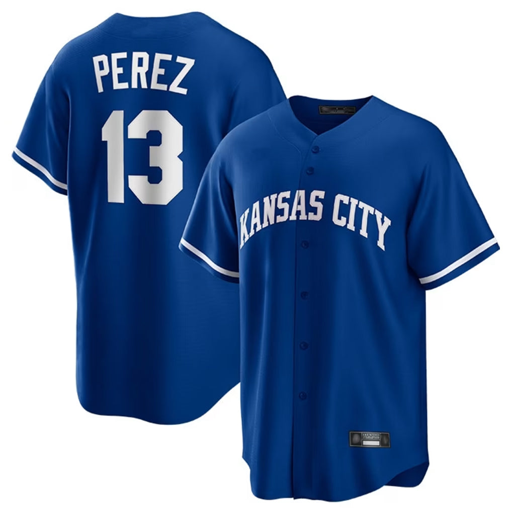 harde KC.Royals #13 Salvador Perez Player Royal Game Home Stitched Jerseys