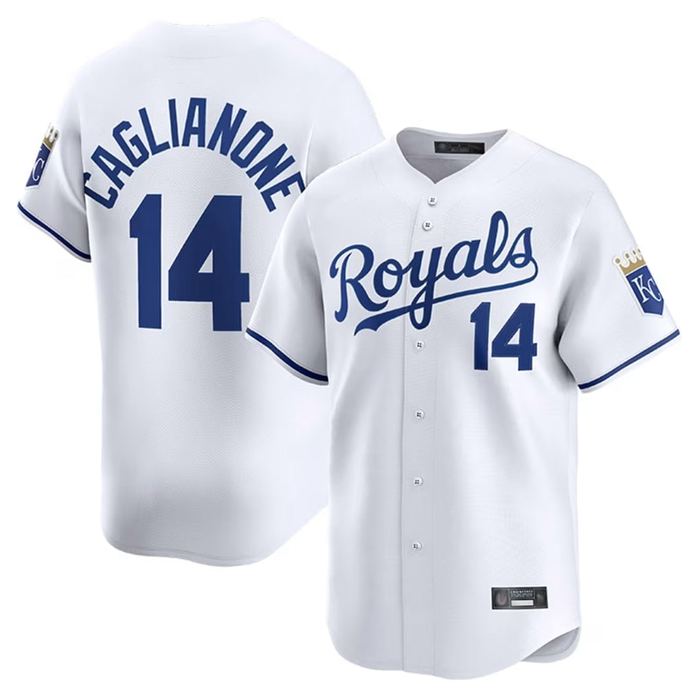 harde KC.Royals #14 Jac Caglianone Player White Alt Limited Home Stitched Jerseys