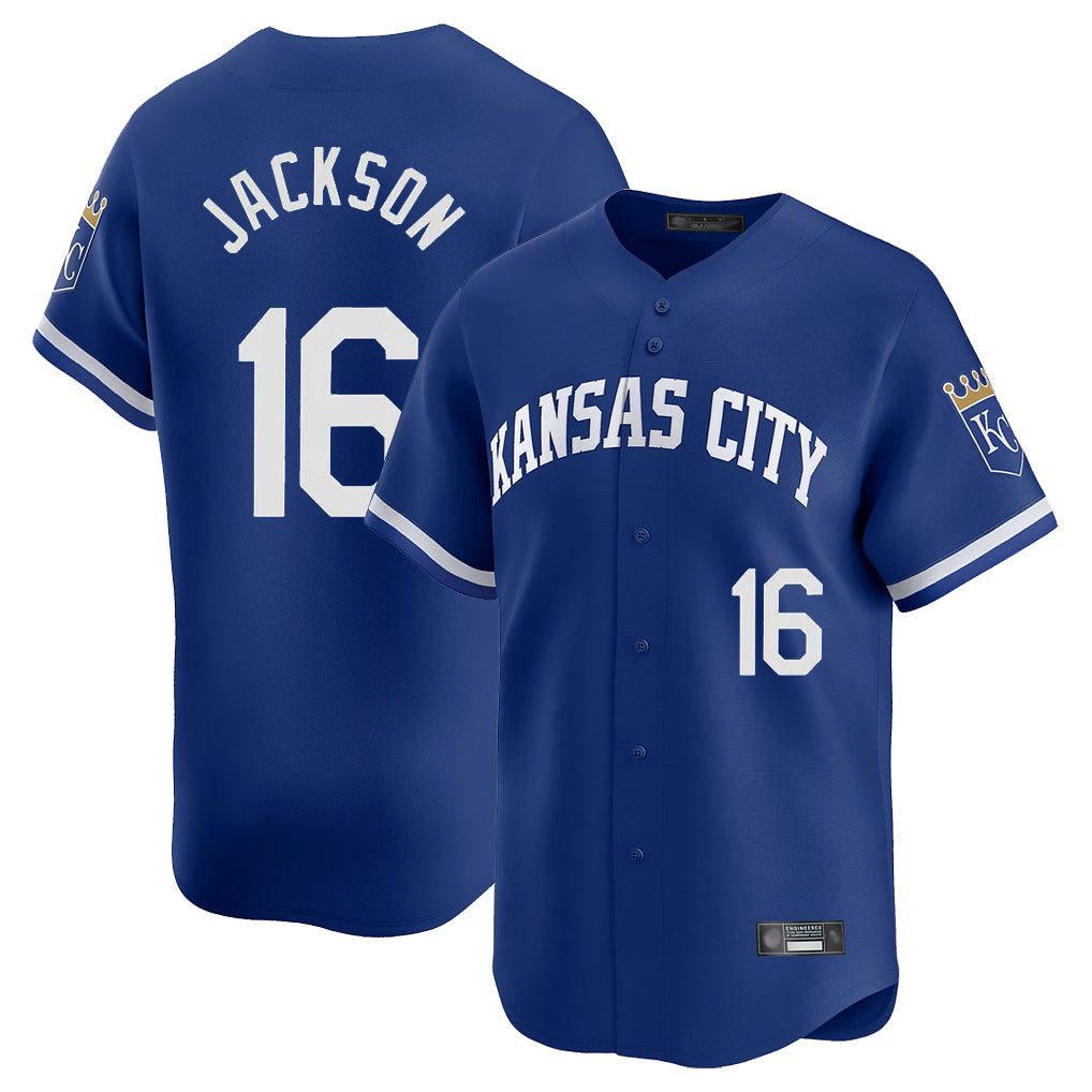 harde KC.Royals #16 Bo Jackson Player Royal Limited Home Stitched Jerseys