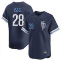 harde KC.Royals #28 Kyle Isbel Player Navy City Connect Limited Home Stitched Jerseys