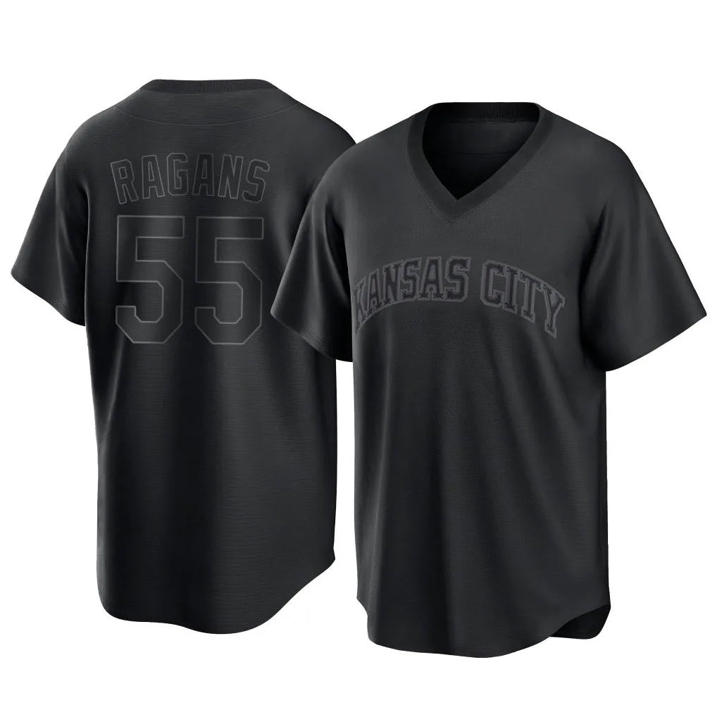 harde KC.Royals #55 Cole Ragans Player Black Fashion Game Stitched Jerseys