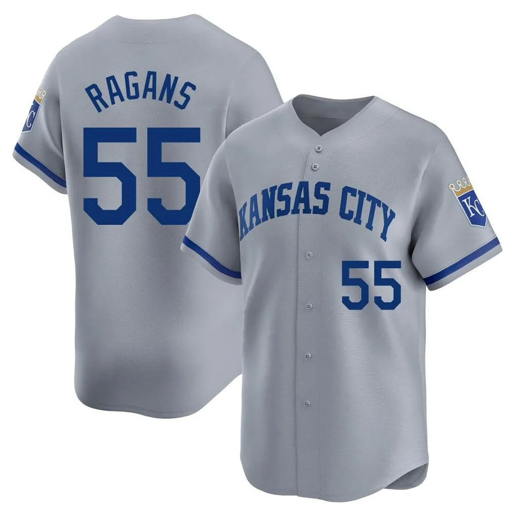 harde KC.Royals #55 Cole Ragans Player Gray Limited Home Stitched Jerseys