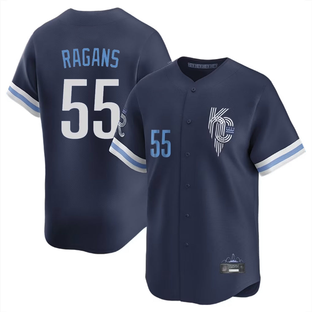 harde KC.Royals #55 Cole Ragans Player Navy City Connect Limited Home Stitched Jerseys