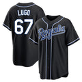 harde KC.Royals #67 Seth Lugo Player Black Carbon Fashion Home Game Stitched Jerseys