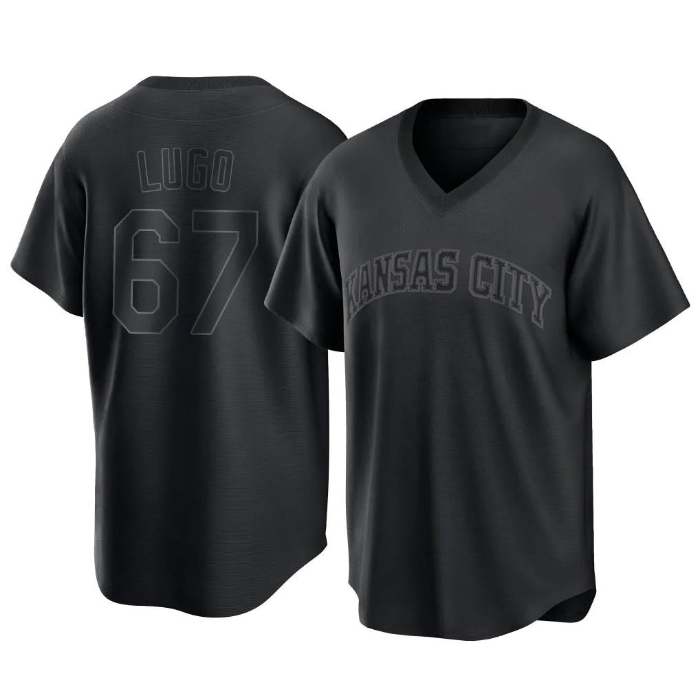 harde KC.Royals #67 Seth Lugo Player Black Fashion Game Stitched Jerseys