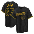 harde KC.Royals #67 Seth Lugo Player Black Snake Skin City Game Stitched Jerseys