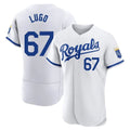 harde KC.Royals #67 Seth Lugo Player White Limited Elite Home Game Stitched Jerseys