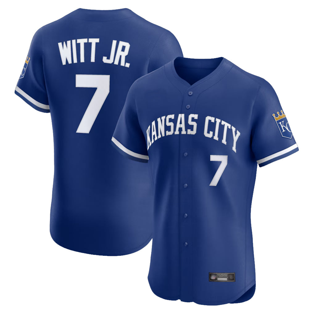 harde KC.Royals #7 Bobby Witt Jr. Player Royal Limited Elite Home Stitched Jerseys