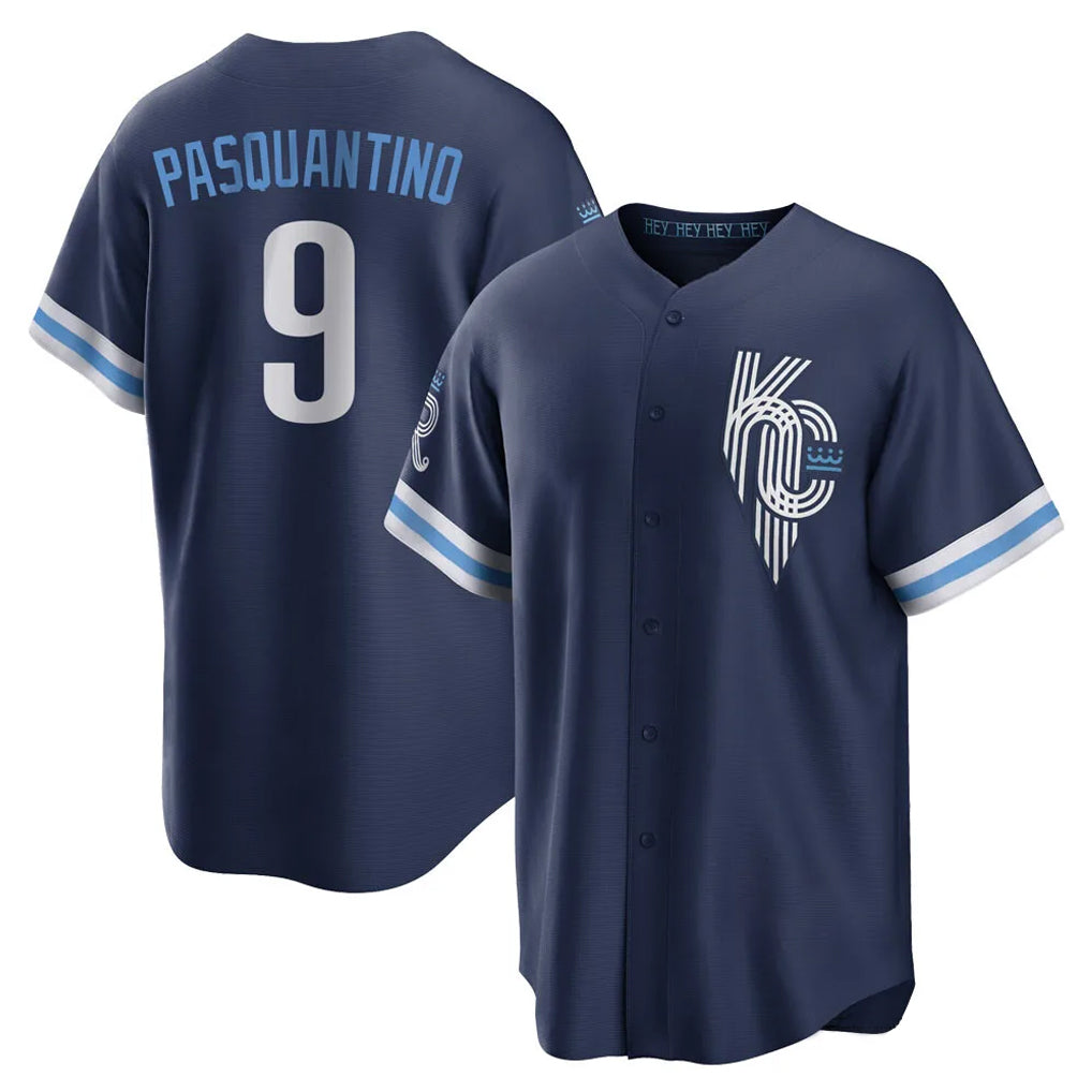 harde KC.Royals #9 Vinnie Pasquantino Player Navy City Connect Home Game Stitched Jerseys