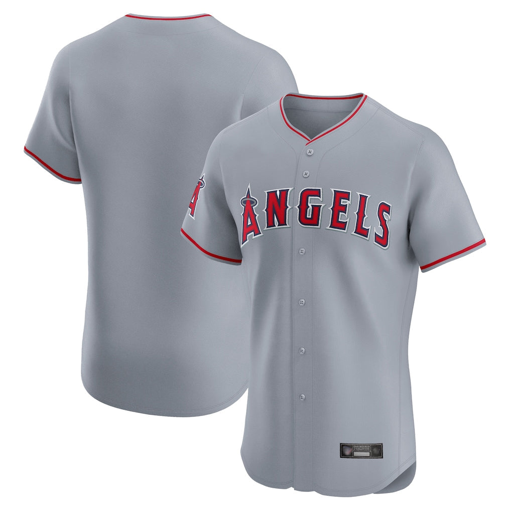 harde LA.Angels Gray Home Limited Elite Blank Player Stitched Jerseys