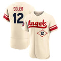 harde LA.Angels #12 Jorge Soler Player Cream City Connect Limited ELite Home Stitched Jerseys