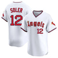 harde LA.Angels #12 Jorge Soler Player White T-shirt Home Limited Stitched Jerseys