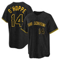 harde LA.Angels #14 Logan O'Hoppe Player Black Snake Skin City Game Home Stitched Jerseys