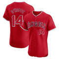 harde LA.Angels #14 Logan O'Hoppe Player Red Home Limited Elite Stitched Jerseys