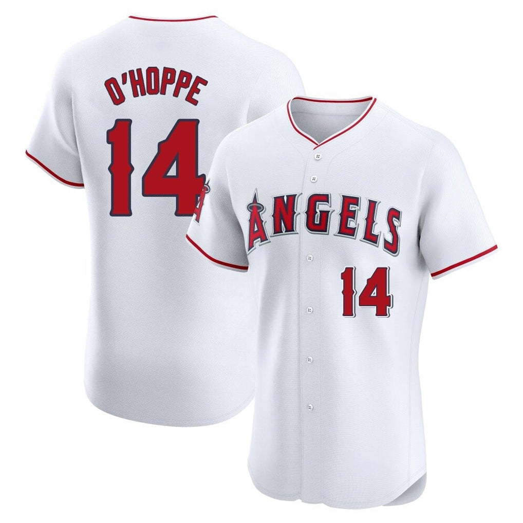 harde LA.Angels #14 Logan O'Hoppe Player White Limited Elite Stitched Home Jerseys