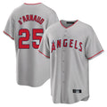 harde LA.Angels #25 Travis d'Arnaud Player Gray Home Game Stitched Jerseys