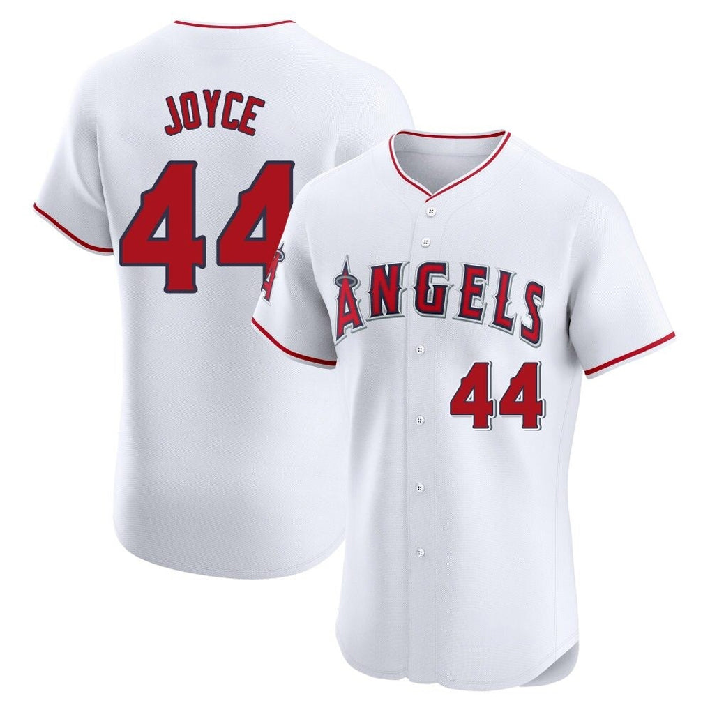 harde LA.Angels #44 Ben Joyce Player White Limited Elite Stitched Home Jerseys