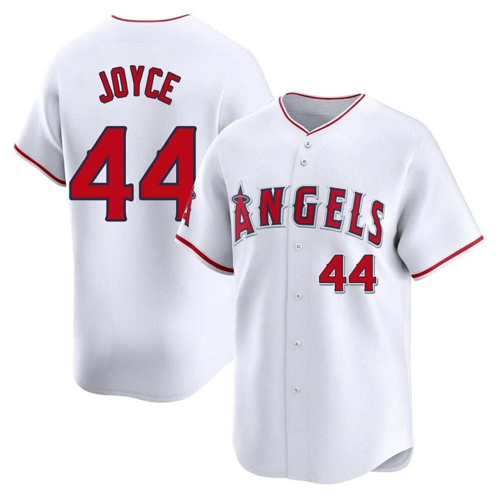 harde LA.Angels #44 Ben Joyce Player White Limited Home Stitched Jerseys
