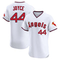 harde LA.Angels #44 Ben Joyce Player White T-shirt Home Limited Elite Stitched Jerseys