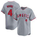 harde LA.Angels #4 Christian Moore Player Gray Home Limited Stitched Jerseys