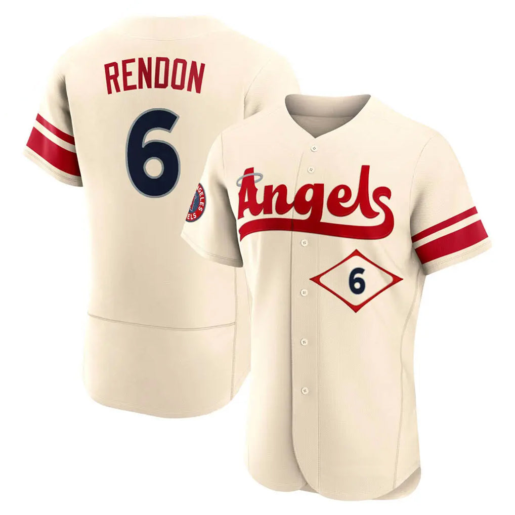 harde LA.Angels #6 Anthony Rendon Player Cream City Connect Limited ELite Home Stitched Jerseys