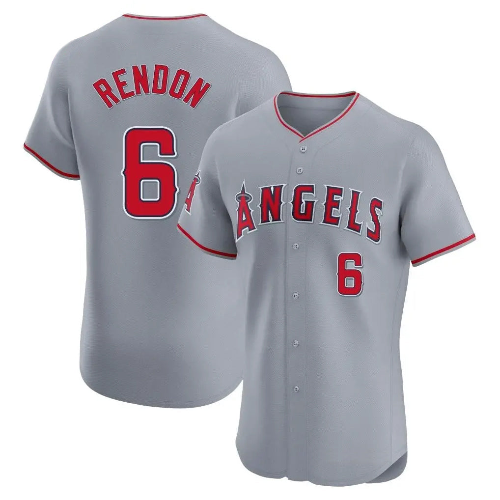 harde LA.Angels #6 Anthony Rendon Player Gray Home Limited Elite Stitched Jerseys