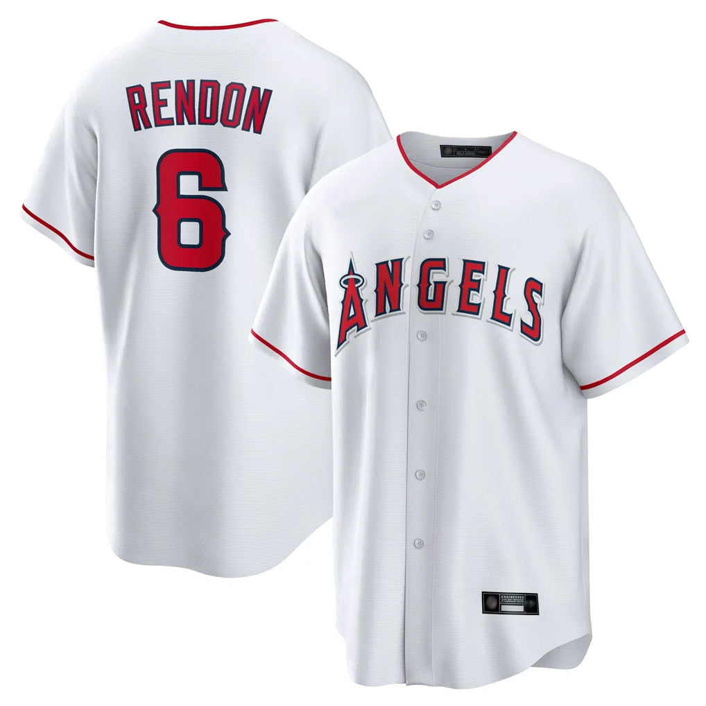 harde LA.Angels #6 Anthony Rendon Player White Home Game Stitched Jerseys