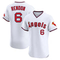 harde LA.Angels #6 Anthony Rendon Player White T-shirt Home Limited Elite Stitched Jerseys