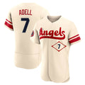 harde LA.Angels #7 Jo Adell Player Cream City Connect Limited ELite Home Stitched Jerseys