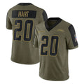 harde LA.Chargers #20 Cam Hart Player Olive Salute To Service Limited Game Stitched Jerseys