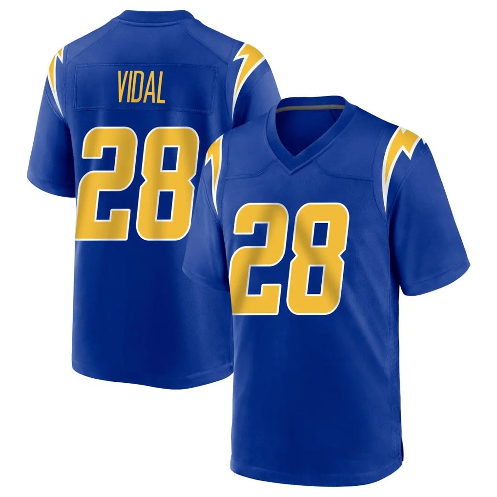 harde LA.Chargers #28 Kimani Vidal Player Royal Home Game Stitched Jerseys