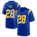 harde LA.Chargers #28 Kimani Vidal Player Royal Home Game Stitched Jerseys