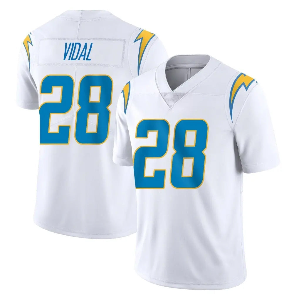 harde LA.Chargers #28 Kimani Vidal Player White Limited Vapor Untouchable Home Game Stitched Jerseys