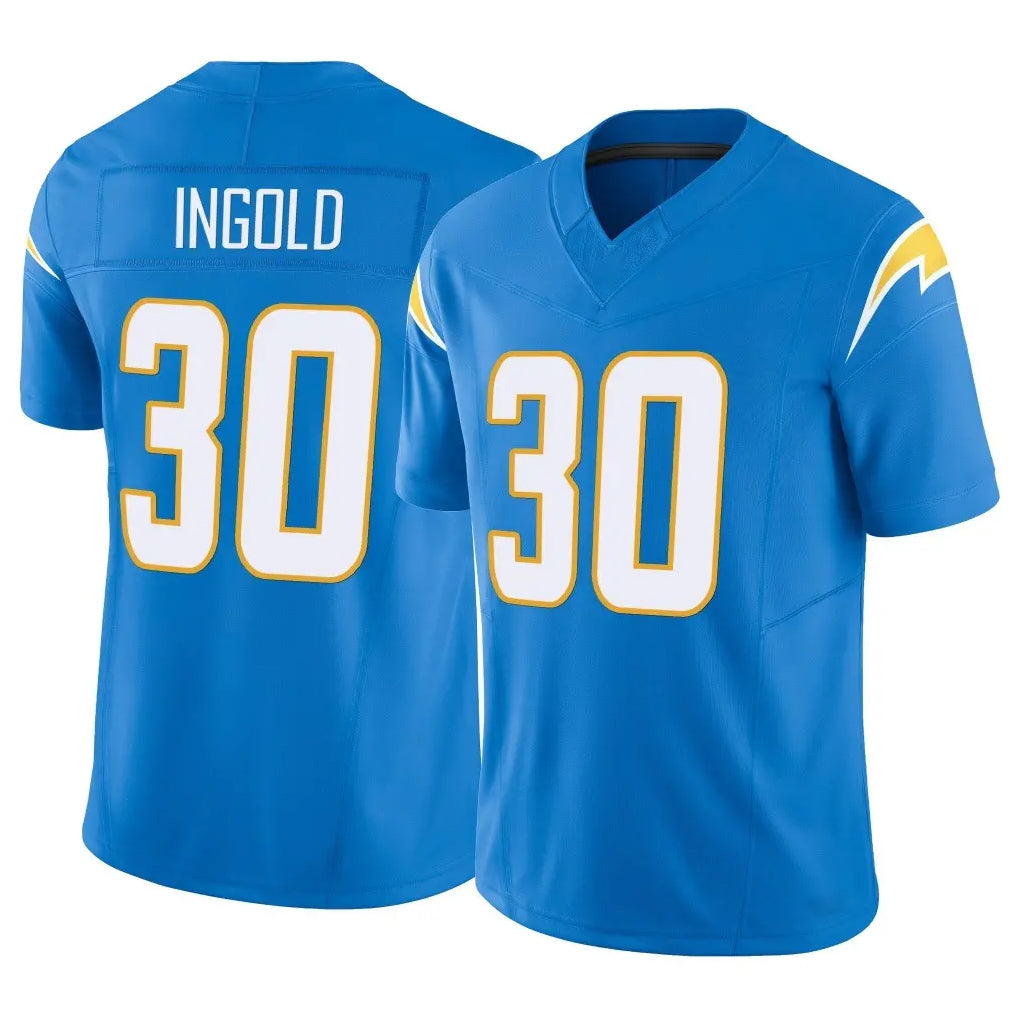 harde LA.Chargers #30 Alec Ingold Player Blue Limited Vapor F.U.S.E. Home Game Stitched Jerseys