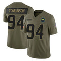 harde LA.Chargers #94 Dalvin Tomlinson Player Olive 2025 Salute To Service Limited Game Stitched Jerseys