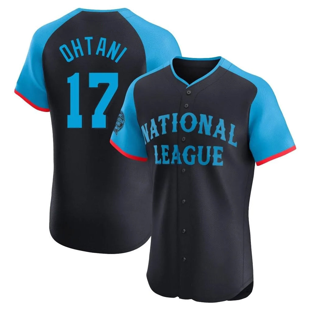 harde LA.Dodgers #17 Shohei Ohtani Player Black National League All-Star Limited Elite Home Stitched Jerseys