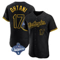 harde LA.Dodgers #17 Shohei Ohtani Player Black World Series Meet Snake Skin City Limited Elite Home Stitched Jerseys