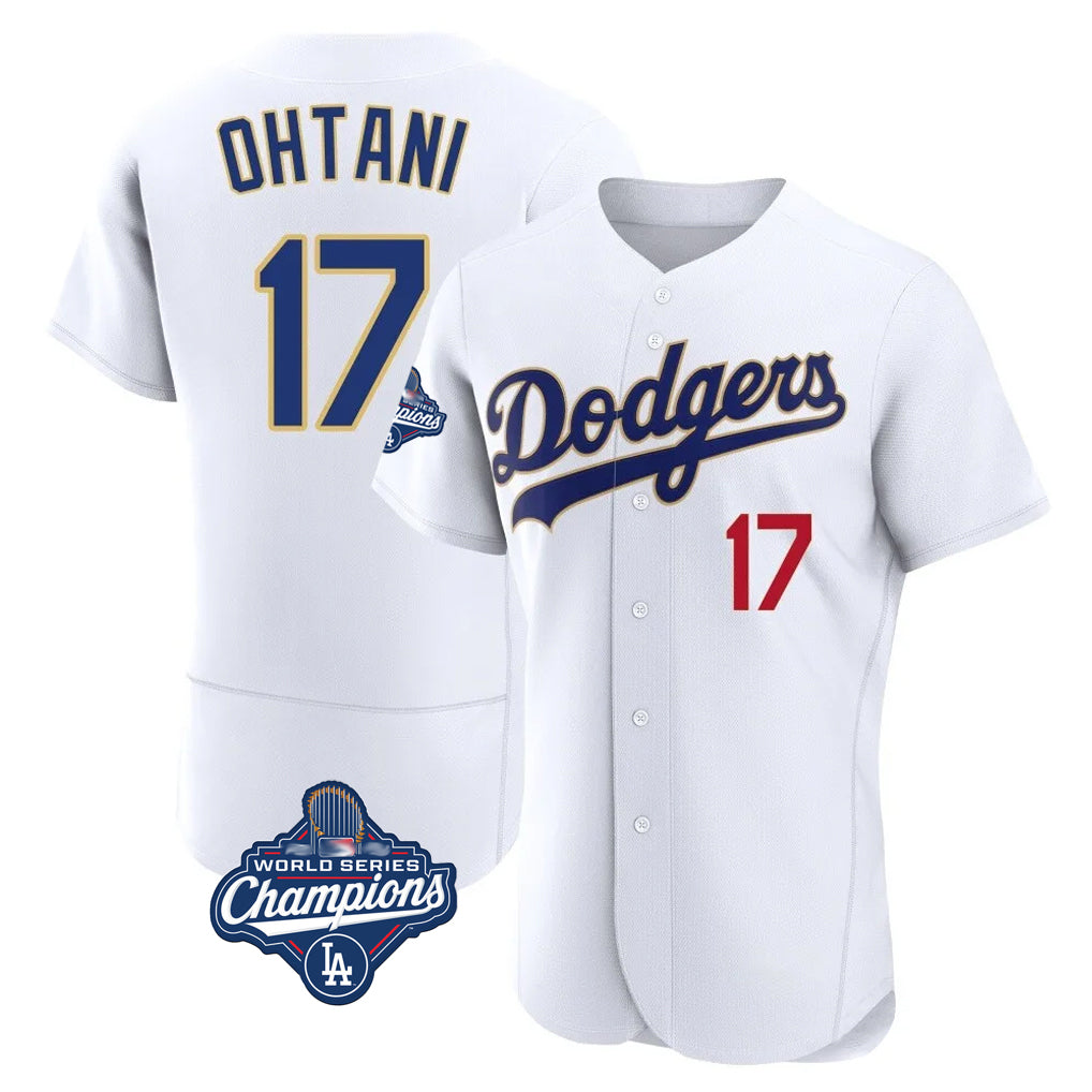 harde LA.Dodgers #17 Shohei Ohtani Player Gold White World Series Meet 2026 Collection Stadium Limited Elite Stitched Jerseys