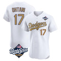 harde LA.Dodgers #17 Shohei Ohtani Player Gold World Series Limited Elite Home Stitched Jerseys