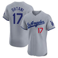 harde LA.Dodgers #17 Shohei Ohtani Player Gray Limited Elite Home Stitched Jerseys