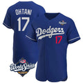 harde LA.Dodgers #17 Shohei Ohtani Player Royal World Series Limited Elite Home Stitched Jerseys